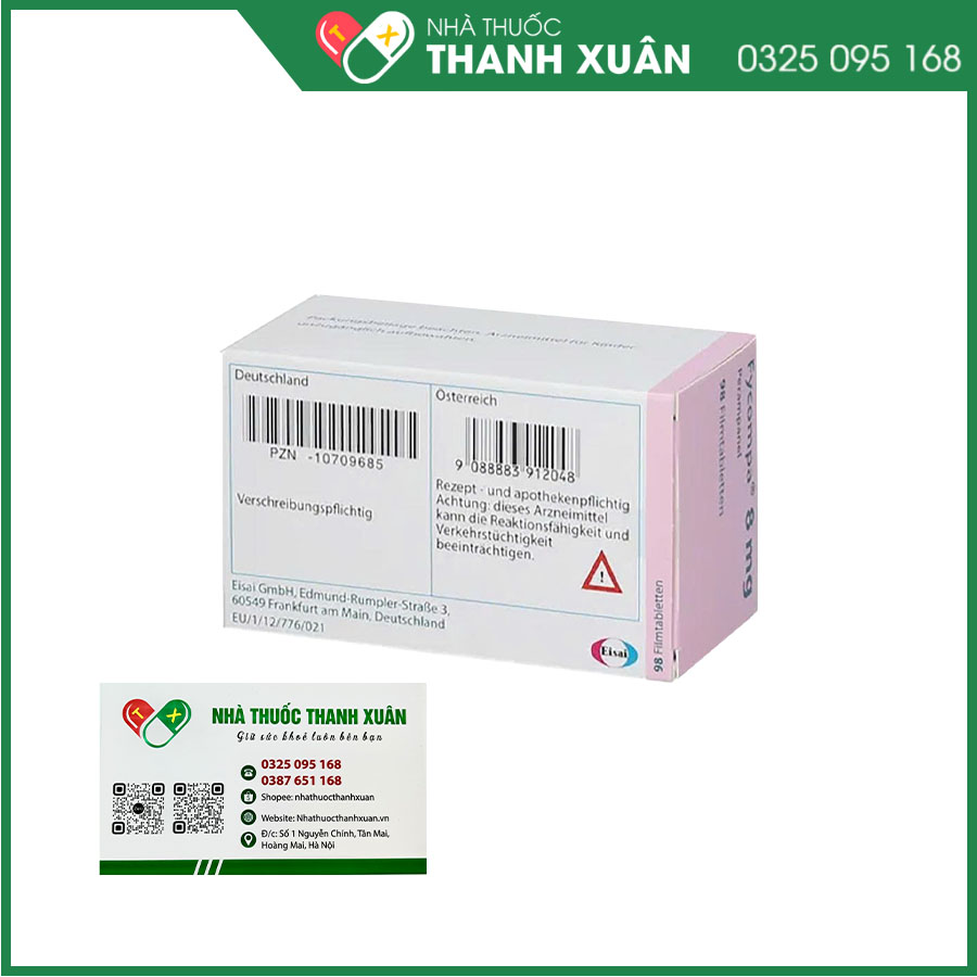 Fycompa 8mg điều trị bổ trợ cơn động kinh